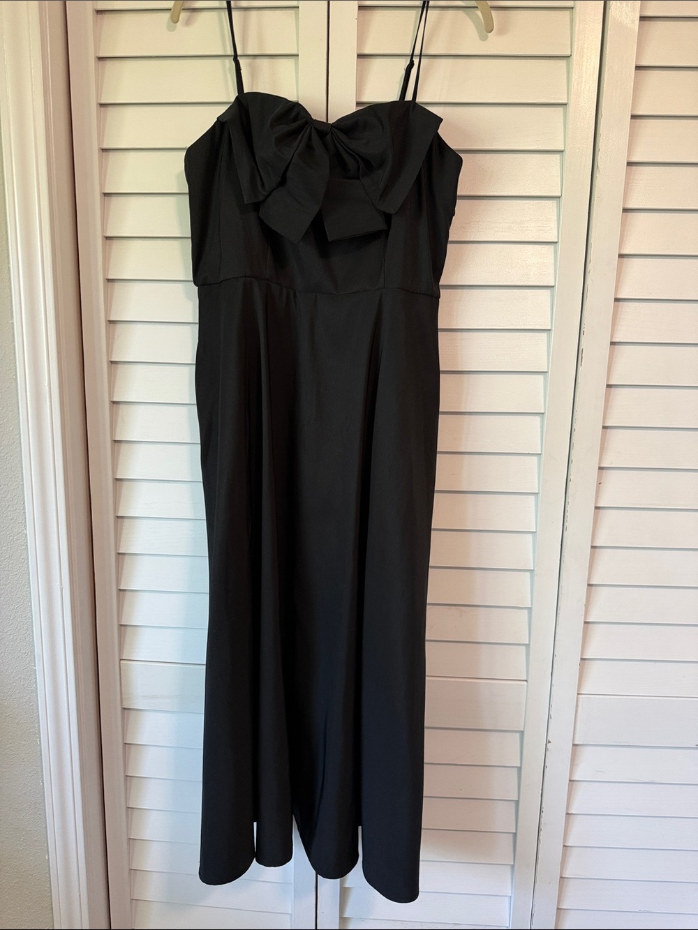 NWOT A New Day Black Bow-Front Spaghetti Strap Dress, size 8